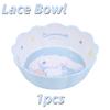 1pcs Sanrio Cinnamoroll Tableware Anti Fall Cartoon Breakfast Plate Anti Scald Non-Slip Handlecup Spoon Bowl With Lace Cutlery