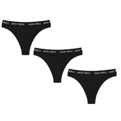 Jack Wills Damen/Damen Deptford Logo Tanga (3er-Pack)