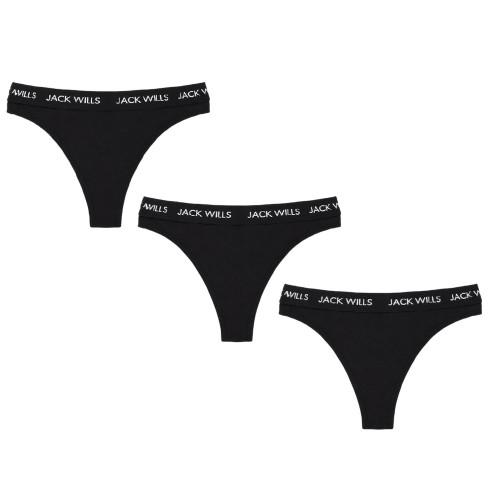 Jack Wills Damen/Damen Deptford Logo Tanga (3er-Pack)