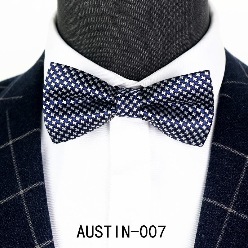 Men's Jacquard Bow Tie & Boutonniere Set for Weddings