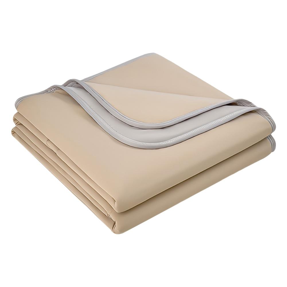Cold Feeling Quilt Solid Color Lightweight Cooling Quilts Multi-Function Breathable Bedroom Blanket for Home Office