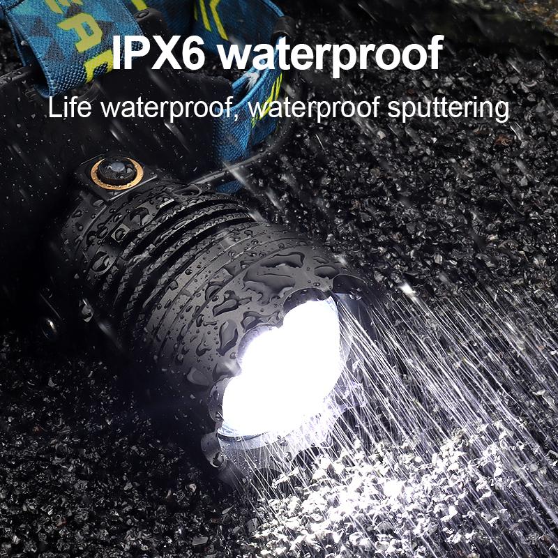 Ultra Powerful 4*600W LED Headlamp Super Bright Long Range Head Flashlight USB Rechargeable Head Torch Fishing Hunting Head Light