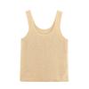 French Elegant Vest 2026 Summer New Women's Fashion Style Simple Bead Decoration Round Neck Vintage Short Sleeve Knitted Tops