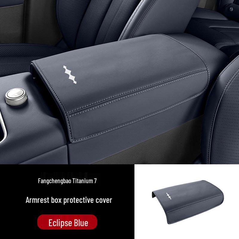 Equation Leopard Titanium 7 Armrest Box Cover - Original Color Pad for Interior Protection.