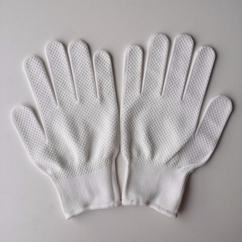 Qishanyue Nylon Point-Dipped Non-Slip Gloves, 12 Pairs