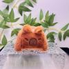 Sweet Plush Capybara Doll Cute Design In Brown And Pink Soft Fur Perfect For Keychains