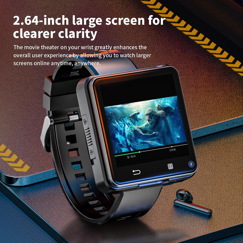LOKMAT New APPLLP 2 MAX Dual Camera Android 11 Watch Phone Wifi Videos Calls Smart Watch Network Detachable Strap Mini Phone