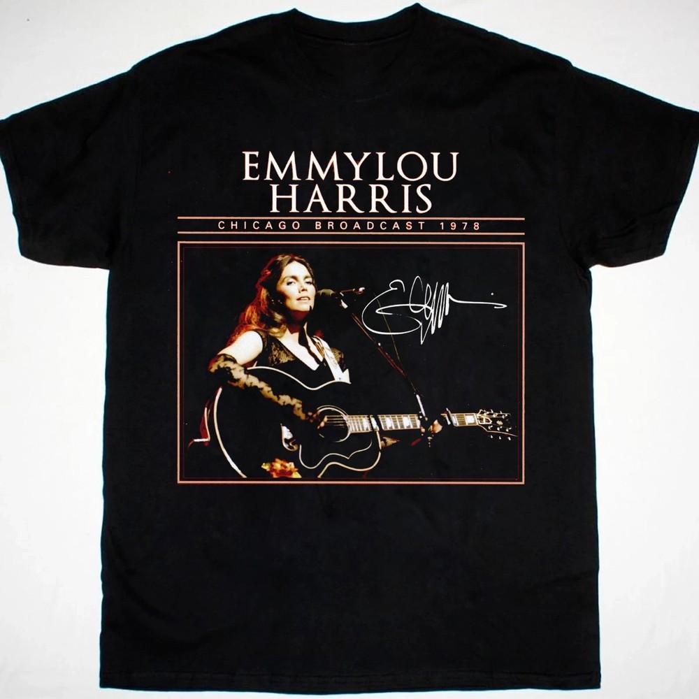 

Rare! Emmylou Harris Signature Cotton Black All Size Unisex Shirt AD664 Unisex T-Shirt XXXXL