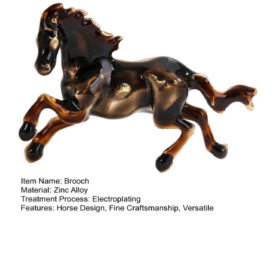 Przypinka Broszka Rok Konia Chiński Zodiak Broszka Vintage Zwierzę Zodiak Przypinka Swetry Czapki Torby Odznaka Dekoracja Odzieży