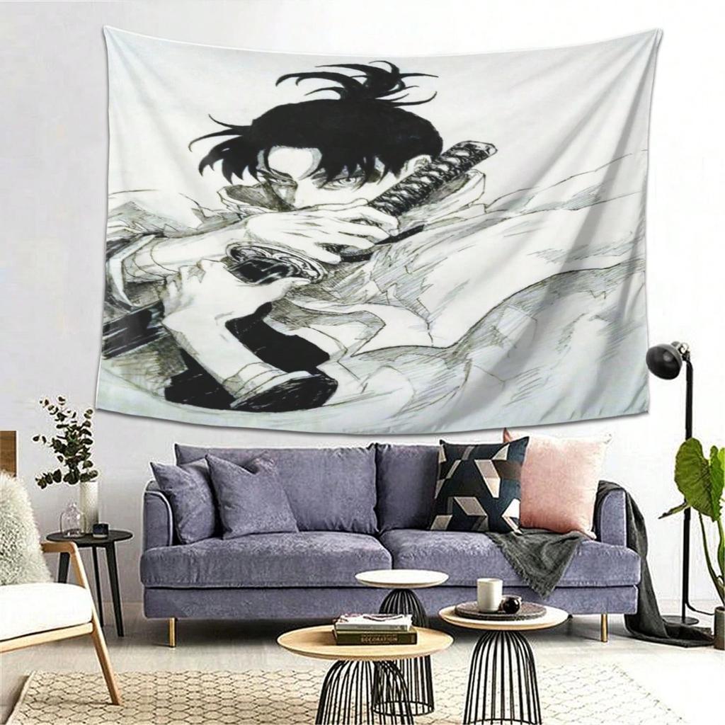 Yoji Uruha Retro Wall Hanging Durable Black Wall Decor High Quality Print Ideal for Home Bedroom Dorm Decoration