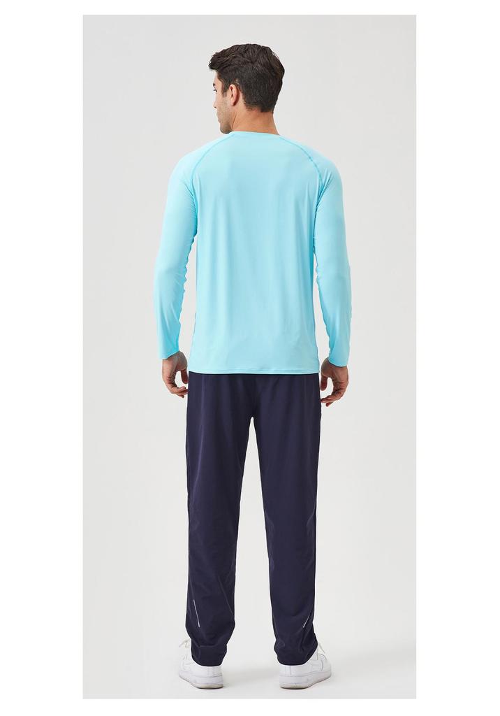 Men's Breathable Ice Silk Sun Protection Long Sleeve Running T-shirt