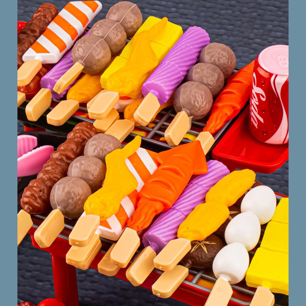 Set Jucărie Grătar Simulare Copii Ustensile de Bucătărie și Gătit Alimente Joc de Rol Educativ Jucării Casă de Joacă