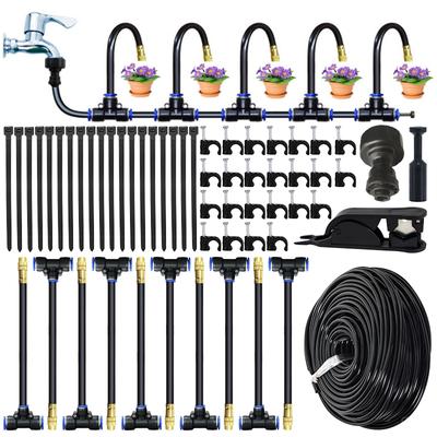 Automatic Sprayer System Patio Misting Cooling Adjustable Rotating Copper Atomizing Nozzle Nebulizer Sprinkler Irrigation Kit