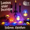 Waterproof Halloween Luminous Spider Light Realistic Decoration Luminous Spider Light Horror LED Spider Light Indoor Desktop Decoration