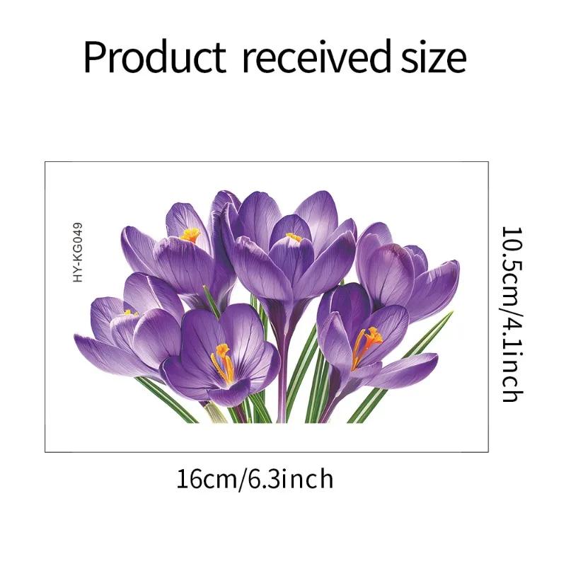 Waterproof Vinyl Decals for Home Decorations Room Aesthetics Lavender Floral Switch Stickers Self Adhesive Wall Socket Decor