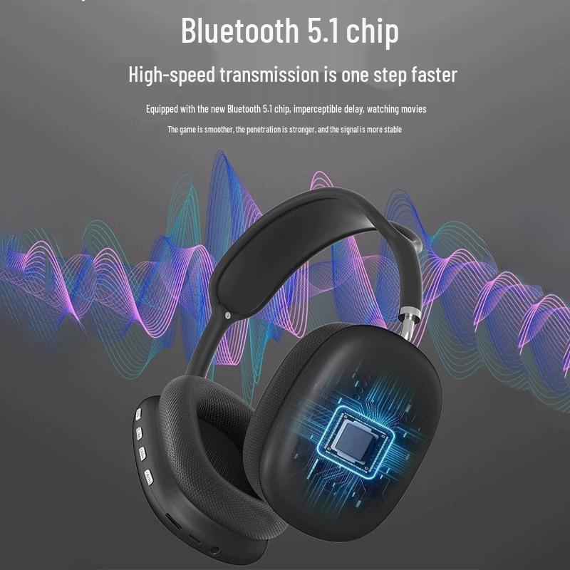 Huaqiangbei P9 Max Noise Cancelling Kabellose Bluetooth Over-Ear Kopfhörer für Apple
