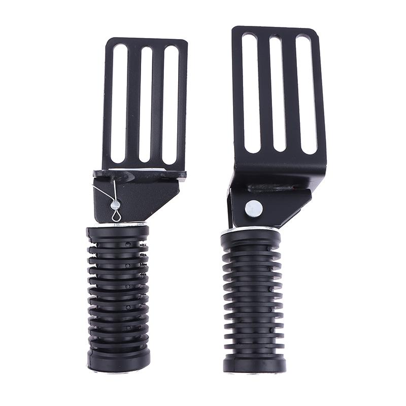 1Pair Electric Vehicle Front Foot Pedal Plate Leg Support Pad Folding Anti-Slip Metal Footboard Ebike Accessories