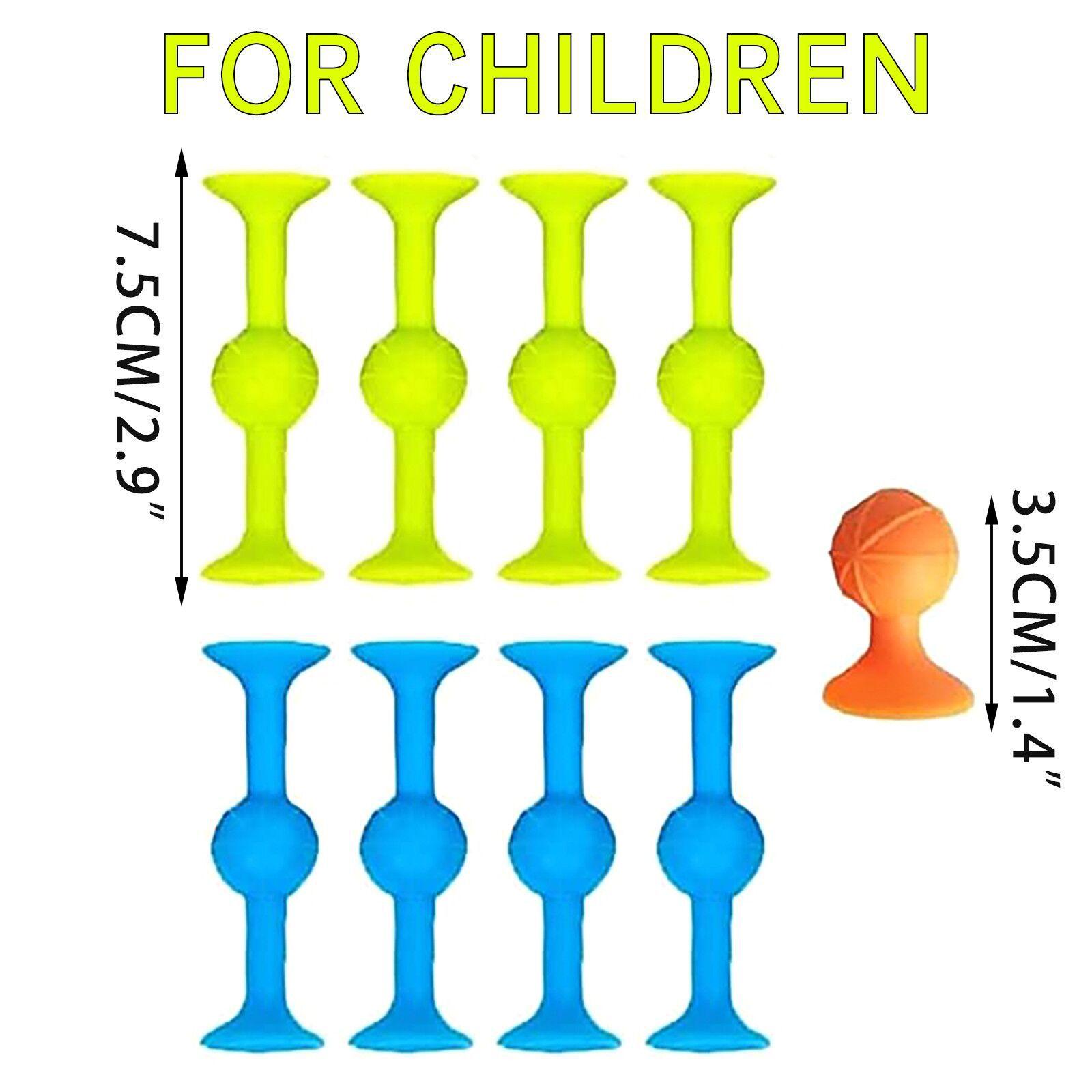 

Suction Cups Children Toy Silicone Pieces Games Build Block Suction Bath Toy Sensory Fidget Sucker Toy for Kids 2 to 4 Years Old
