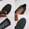 Damen Mesh Ballerinas Sommer Mary Jane Schuhe Ballerina Laufschuhe Rutschfest Quadratische Geschlossene Zehenpartie Mary Jane Ballerinas mit Verstellbarem Riemen Abendschuhe