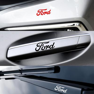 AKN1 4pcs Car Door Handle Decals Auto Mirrors Wiper Stickers For Kuga Transit Ecosport Mustang Mondeo Explorer Edge Focus Fiesta