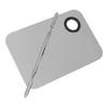 Stainless Steel Makeup Mixing Palette Nail Art Cosmetic Mixing Palette with Spatula for Makeup Artist