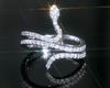 Sparkling Diamond Micro-Inlaid Zircon Women'S Snake Ring, Personalized Creative Ring Jewelry