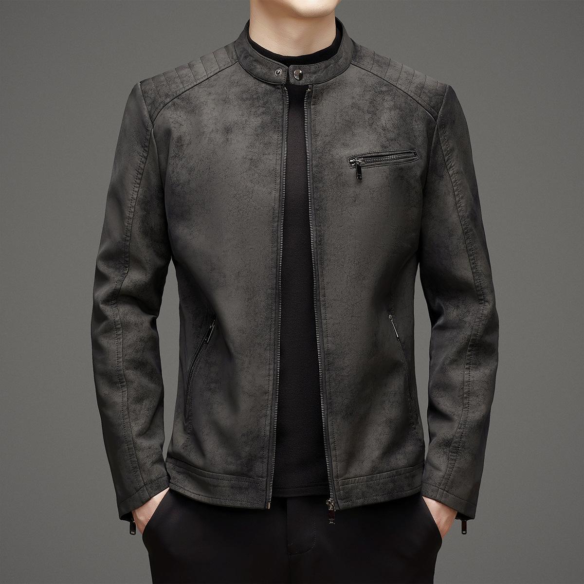 Новая мужская кожаная куртка для мотоцикла — фото 3