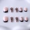 Nagelkunst Europees En Amerikaans Schattige Halloween Glitter Spinnenweb Franse Korte Vierkante Draagbare Armor