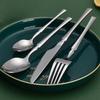 16pcs Gold Cutlery Set Forks Knives Spoons Dinnerware Dishwasher Safe Stainless Steel Western Tableware Silverware Wedding Gift