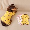 Warm Dog Jumpsuit Cartoon Printed Belly-Hugging Dog Pajamas Cute Dog Home Clothing  Pet Sleepwear