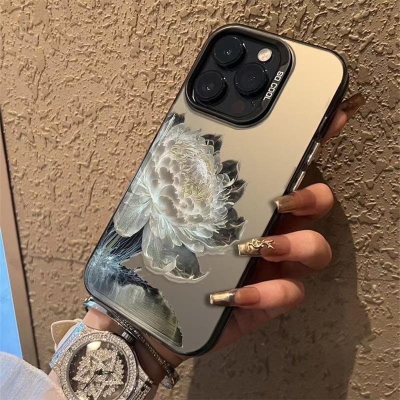 The new white lotus is suitable for iphone17 mobile phone case Apple 15promax/14 anti-drop 13pro12 Europe and America 16