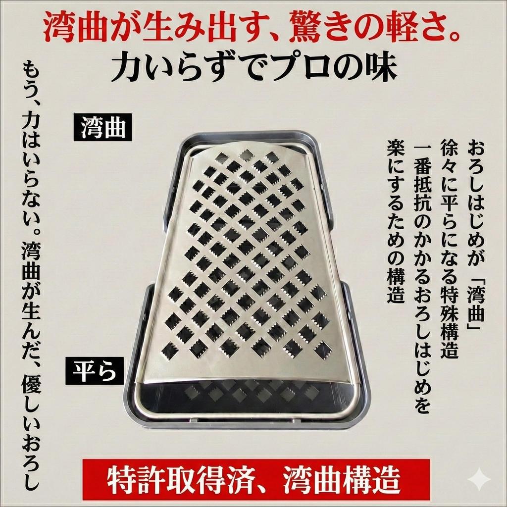 SPEEDY Large All Stainless Made In Japan by Wada with for Cheese and Spice Professional-grade Grater, Gray, Size, Steel, Shoten, Non-slip Rubber,