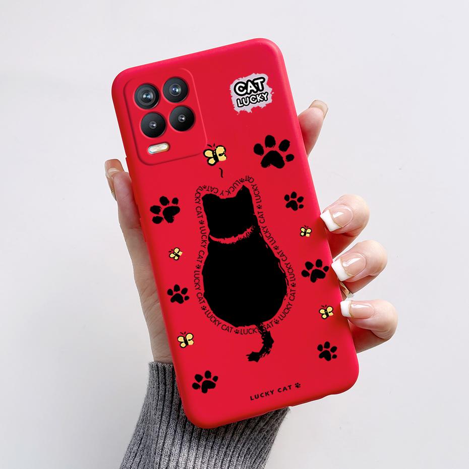 For Realme 8 Case Bear Cartoons Cat Cute Cover Coques For Realme 8 Pro Phone Cases Cover Realme8 5G Realme 8i Fundas Soft Capa