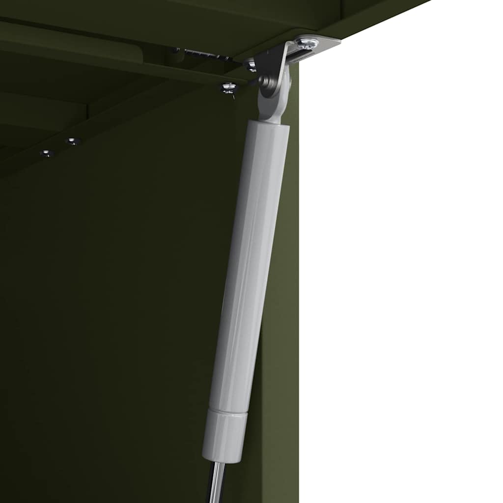 Wall Mounted Garage Cabinet with Gas Pressure Lift Door Olive Green