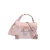 Fashion Ladies Box Shoulder Bag Chinese Girl Crossbody Bag Versatile Embroidery Women's Handbag Silk Scarf Decoration PU