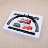 Plastic Christmas Toy Train and Truck Set with Battery Operated Motion for Holiday Shelf Display, Kids Ages 3+ and Family Use
