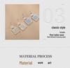 Shining Pearl Copper Square Stud Earrings - Women's Light Luxury High-End Jewelry