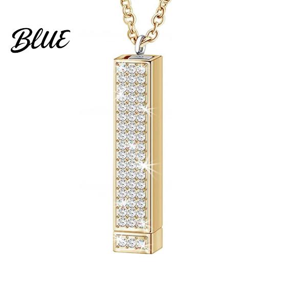 Love Necklace with Hidden Message I You Secret Slider Adjustable