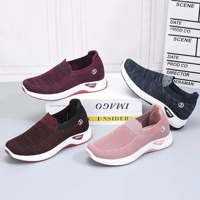 Women Vulcanized Shoes Slip On Flats Shoes Female Autumn Loafers Walking Shoes Ladies Casual Mesh Breathable Sneakers Footwears