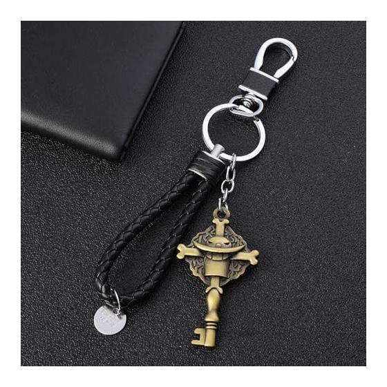 WISHOW Straw Hat Skull Bag Charm, Anime Character Metal Alloy Keychain, Popular Decorative Accessory, Cute Kawaii Gift for Fans, Durable and Stylish