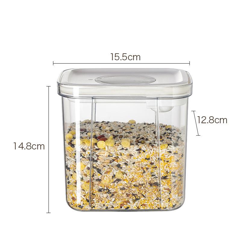 Sealed Jars Kitchen Grain Storage Organizer Plastic Moisture-proof Food Storage Tank Dried Fruit Tea Storage Box Jar with Spoon