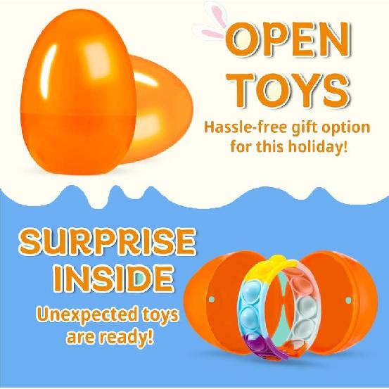 60-Piece Prefilled Easter Eggs with with Toys - Ready-to-Use Easter Egg Hunt Kit for Kids, Boys & Girls - Non-Candy Party Favors