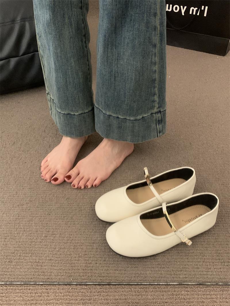 

Fashion Bailamos 2024 New Brand Women Flat Shoes Fashion Ladies Casual Dress Mary Jane Shoes Soft Flat Ballerinas Shoes Mujer 39 слоновая кость
