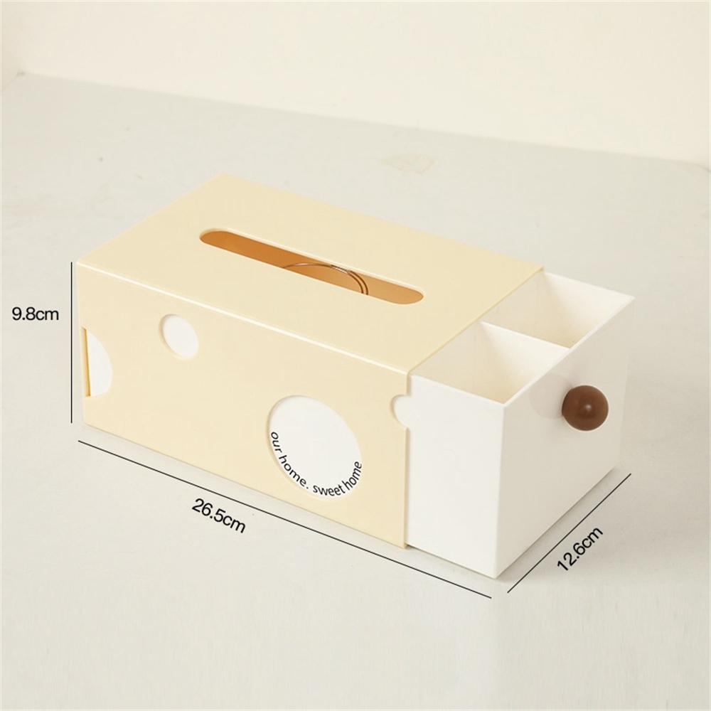 

Household Cheese Styling Tissue Box Multifunction Napkin Storage Boxes Living Room Remote Control Organizer Desktop Paper Holder бежевий