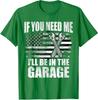 Funny Dad Garage Car Mechanic Flag Pride Present Unisex T-Shirt