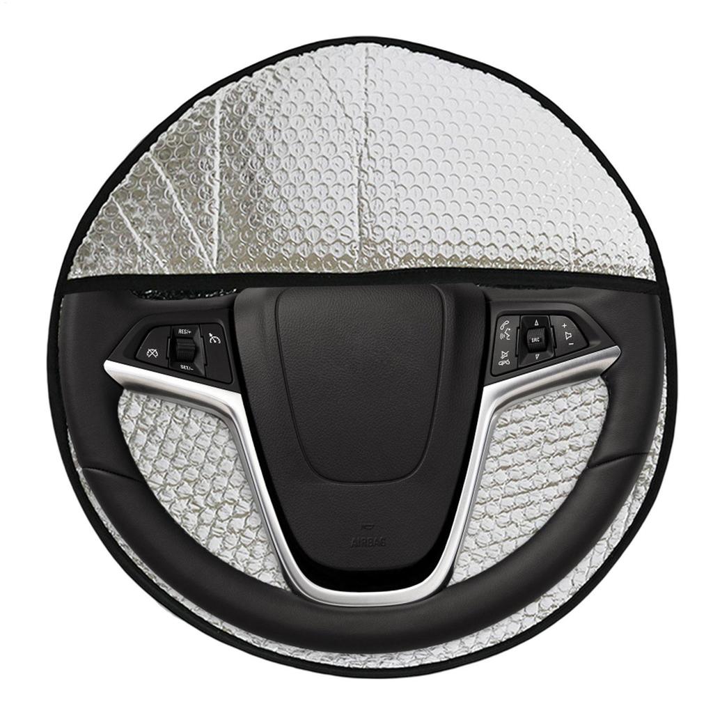 Steering Wheel Cover for Heat Steering Wheel Sun Block Aluminum Foil Reflector Cooling Sunshade Vehicle Sun Blocker for SUV