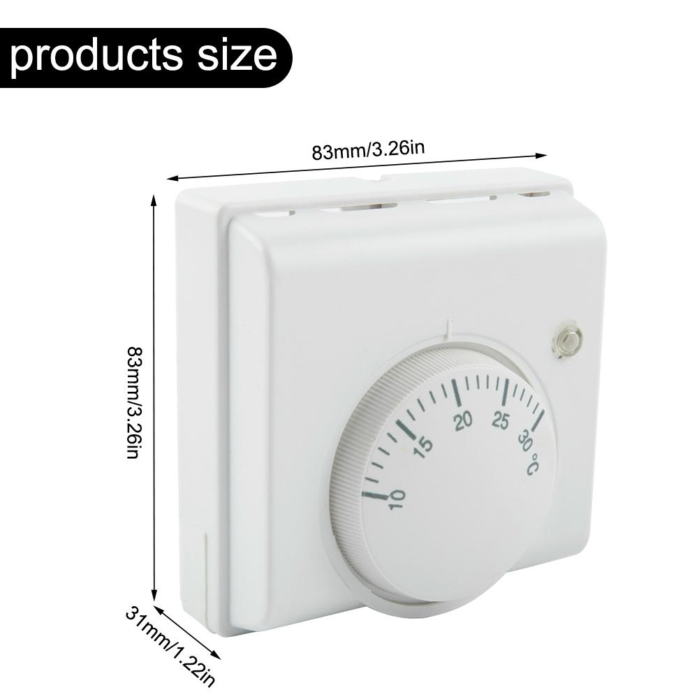 L83 X H83 X T31mm Thermostat Temperature Controller White
