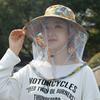Printing Mesh Tea Picking Hat UV Protection Sunshade Shawl Cap Portable Wide Brim Sun Hat  Fishing