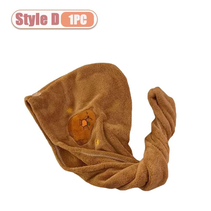 

1-5 шт. Обёртывание для волос капибары Супервпитывающее Быстросохнущее Шапочка для ванны для женщин Мягкий коралловый флис Тюрбан для волос Шапочка для душа