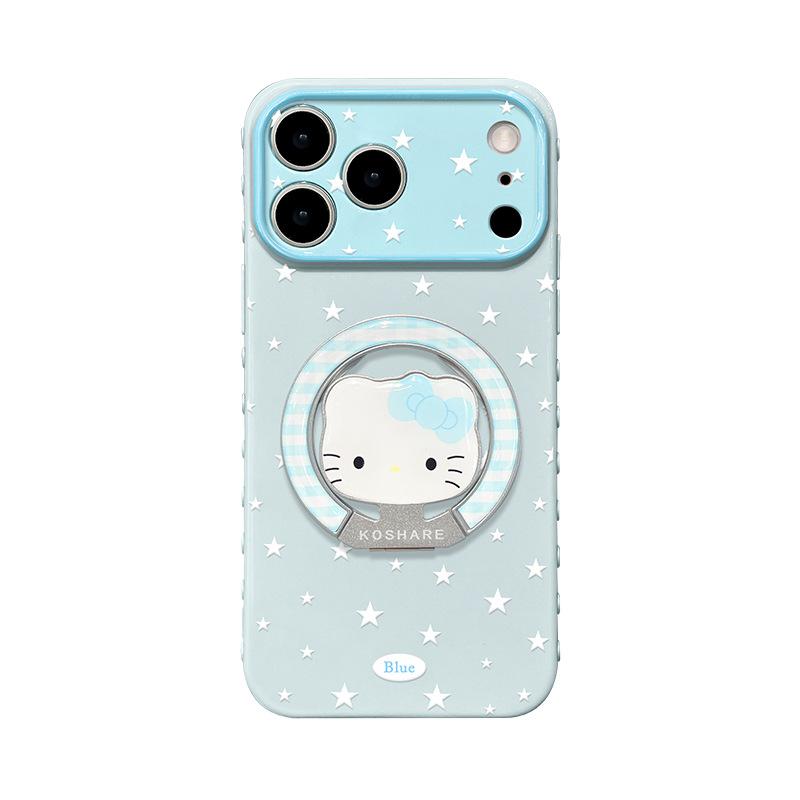 Star applicable iphone17promax iPhone case 15 cat holder 16 cute 14 silicone 13 all-inclusive